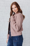 Fireside Zip Up Jacket In Taupe Womens