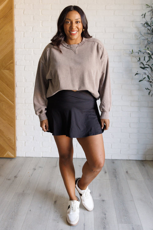 Full Force V Shaping High-Waist Skort in Black*