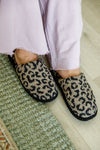 Fuzziest Feet Animal Print Slippers In Mocha Womens