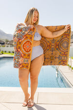 Luxury Beach Towel In Boho Medallions Womens