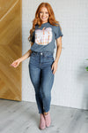 Gingham Pumpkin With Bow Graphic Tee*