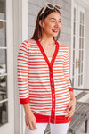 Have You Heard Cardigan In Red Womens