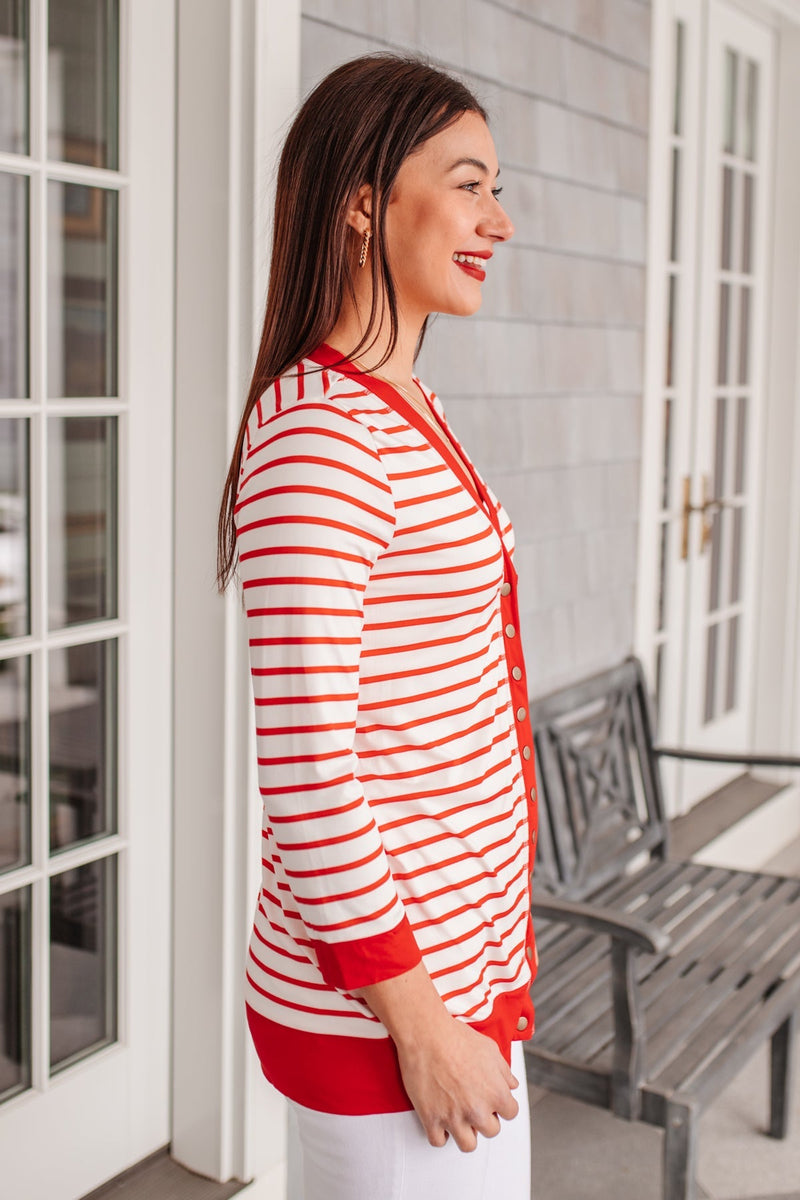 Have You Heard Cardigan In Red Womens