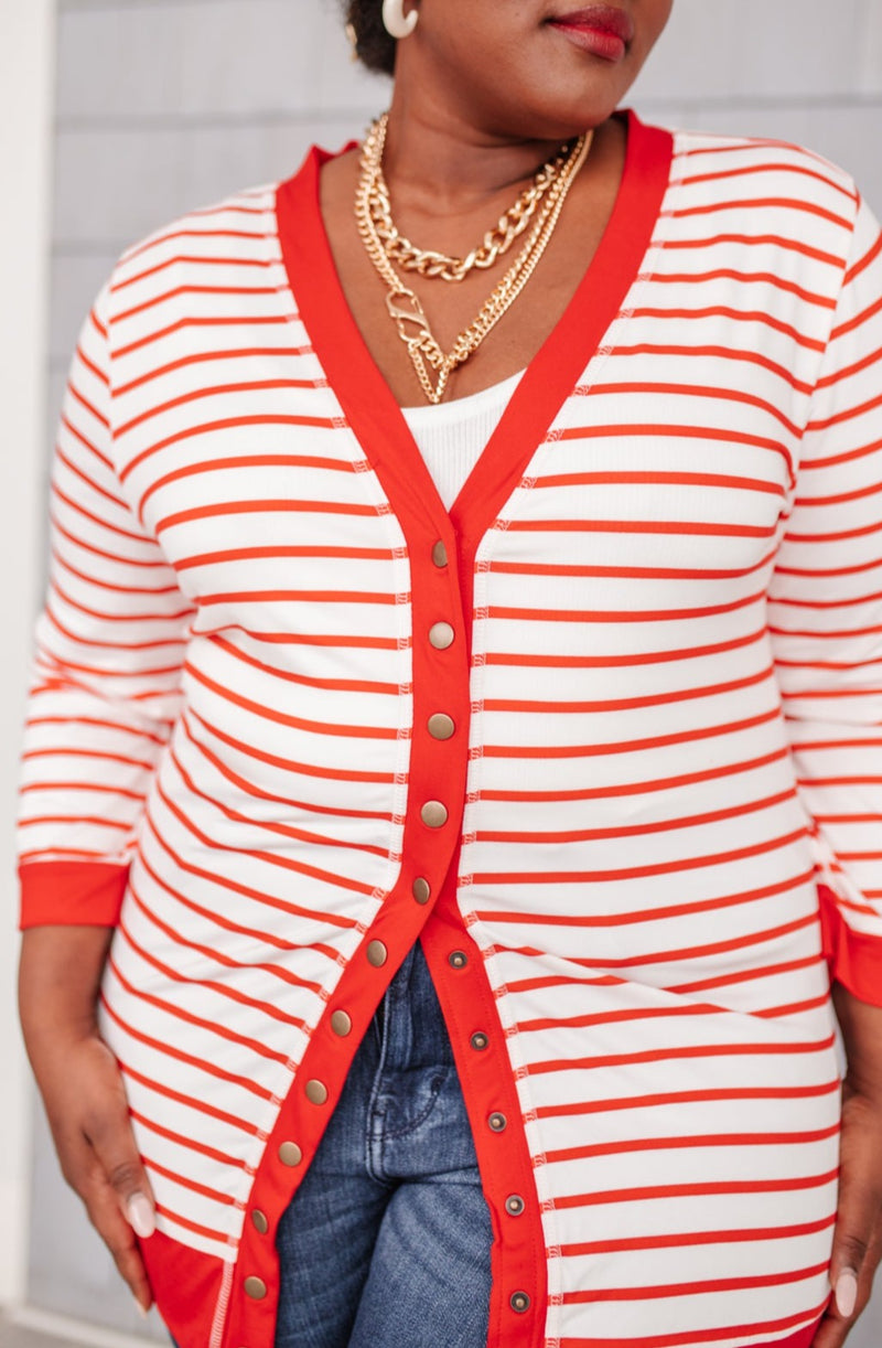 Have You Heard Cardigan In Red Womens