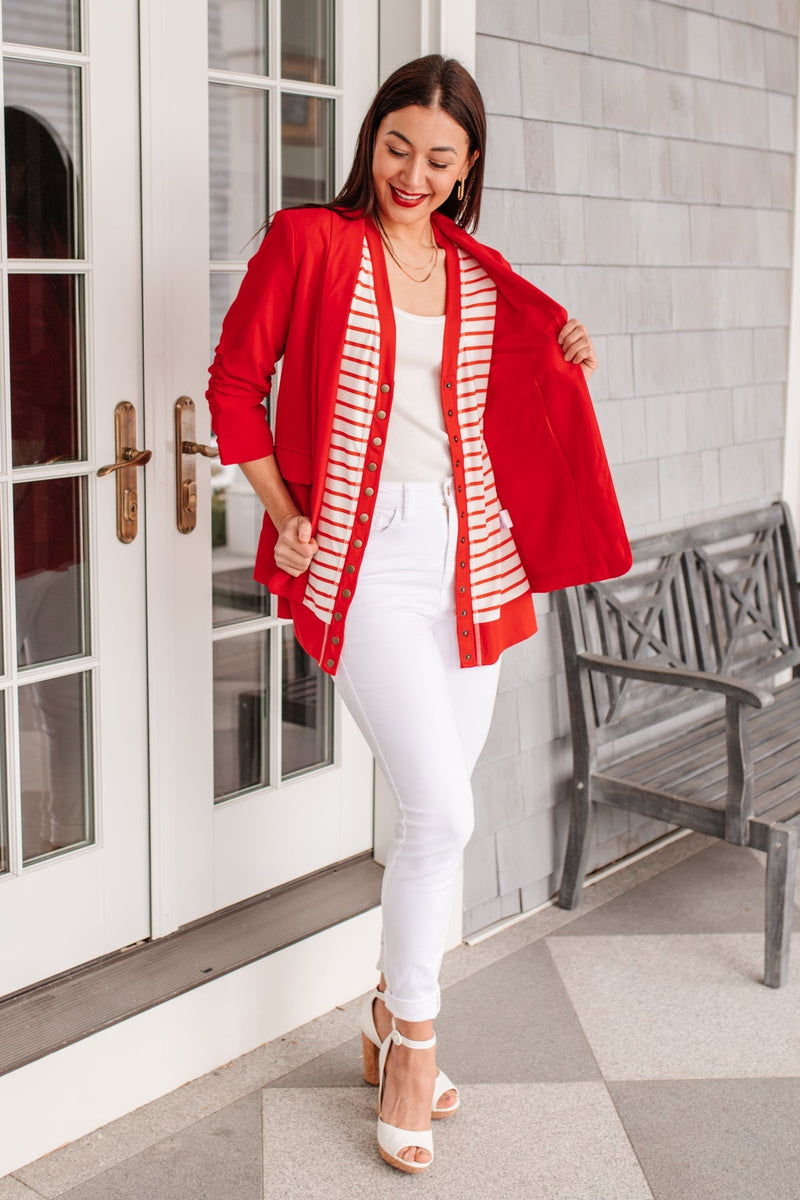 Have You Heard Cardigan In Red Womens