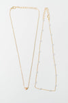 Heart of Gold Pendant Necklace Layered Set in Gold