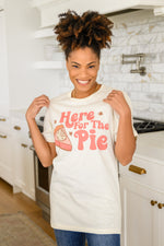 Here For The Pie Graphic T-Shirt In Cream Womens