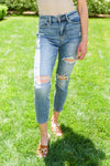 Hi-Rise Destroyed Slim Fit Jeans Womens