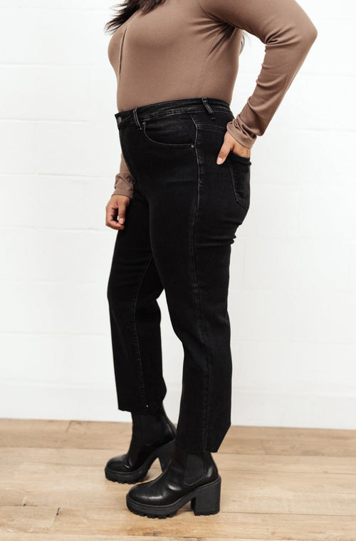 High Waist Mom Fit Jeans In Black Womens