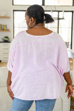 Hold Me Close Short Sleeve Top In Lavender Womens