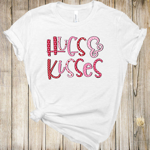 Graphic Tee - Hugs & Kisses Pink