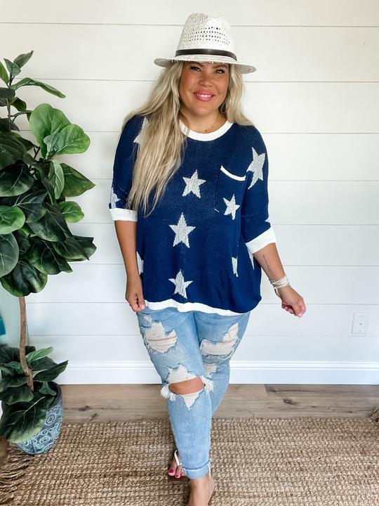 Scout Navy Star Top