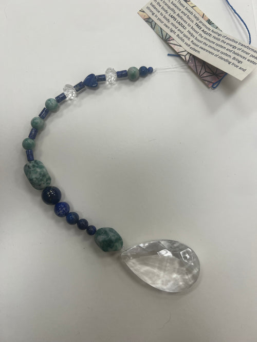 Gemstone Sun Catchers: Crystal, Tree Agate, Lapis Lazuli