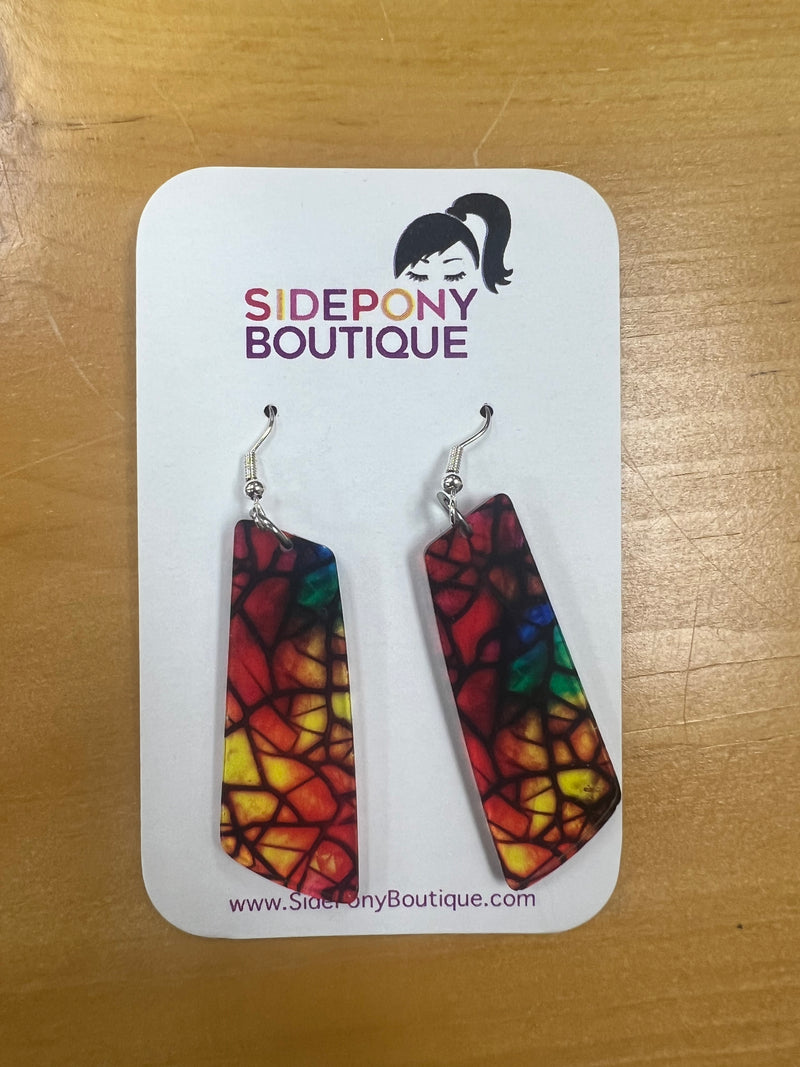 Stained Glass Dangle Earrings