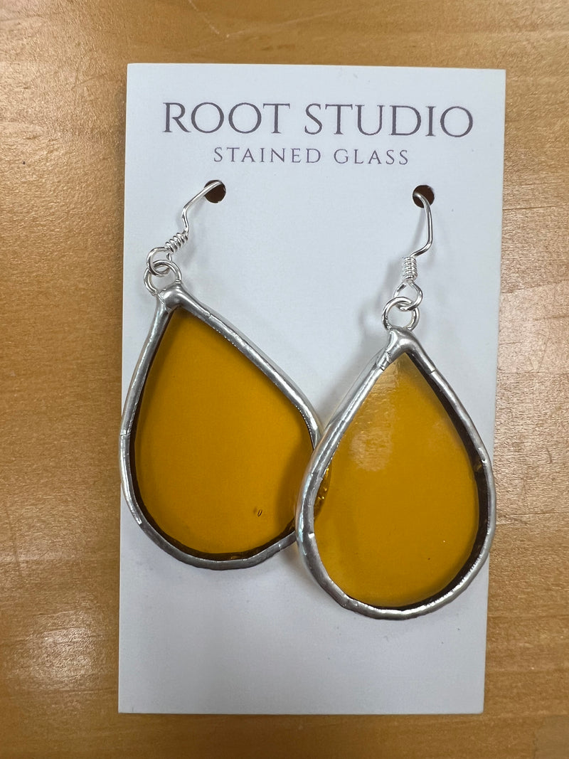 Root Studio - Yellow Tear Drop Earrings