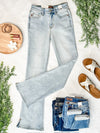 Mid Rise Boot Cut With Side Slit Judy Blue Jeans In Light Wash