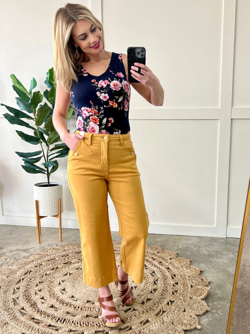 Cropped Wide Leg Marigold Judy Blue Jeans