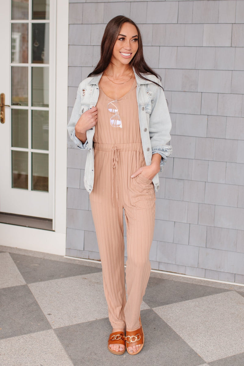 Cruiser Jumpsuit In Tan Womens