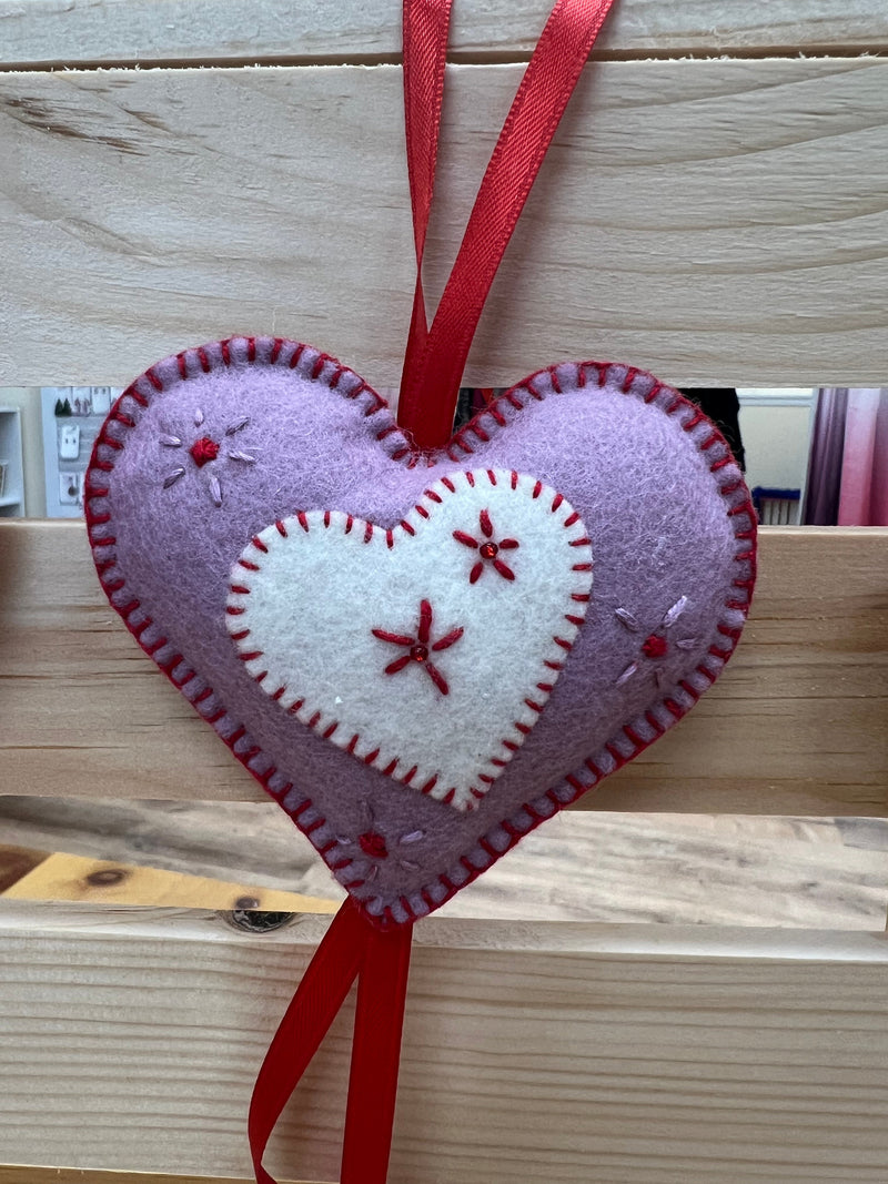 Felted Hearts