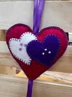 Felted Hearts