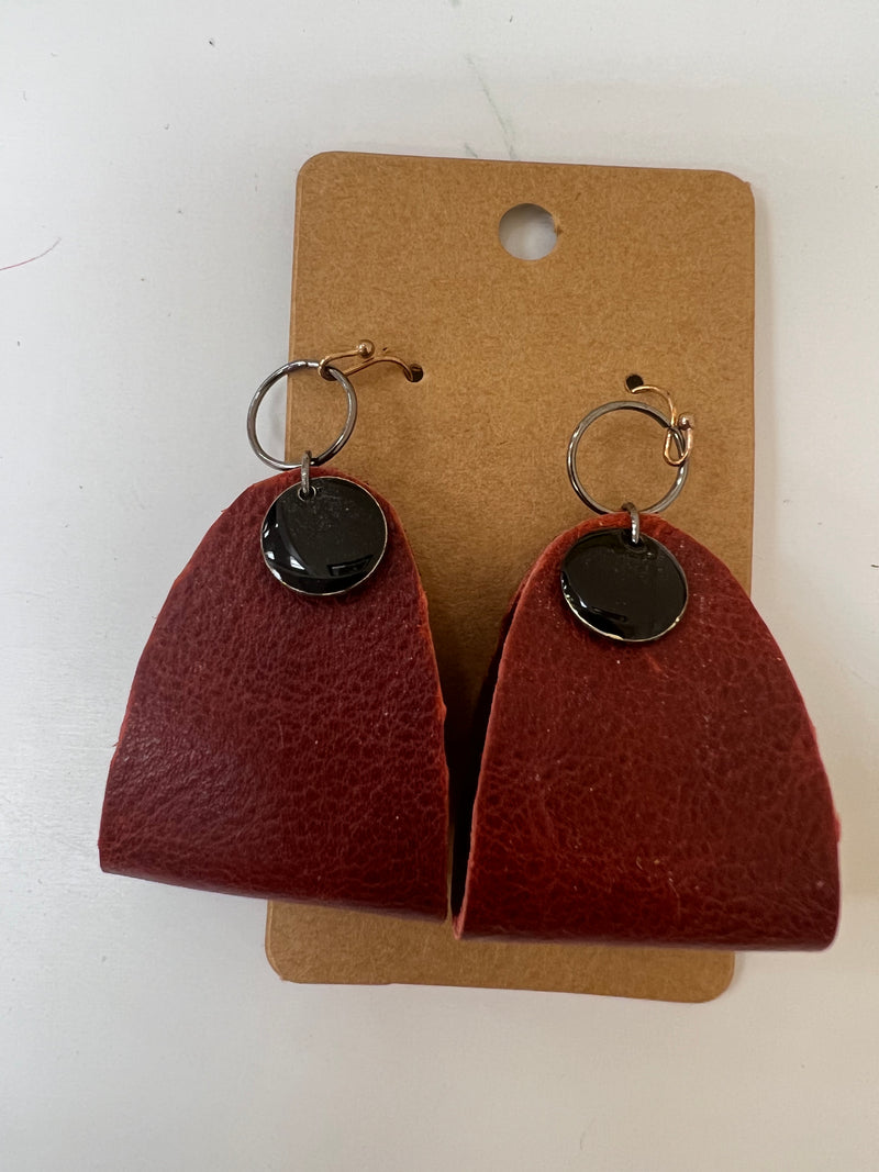 Abstract Earrings - Red & Black