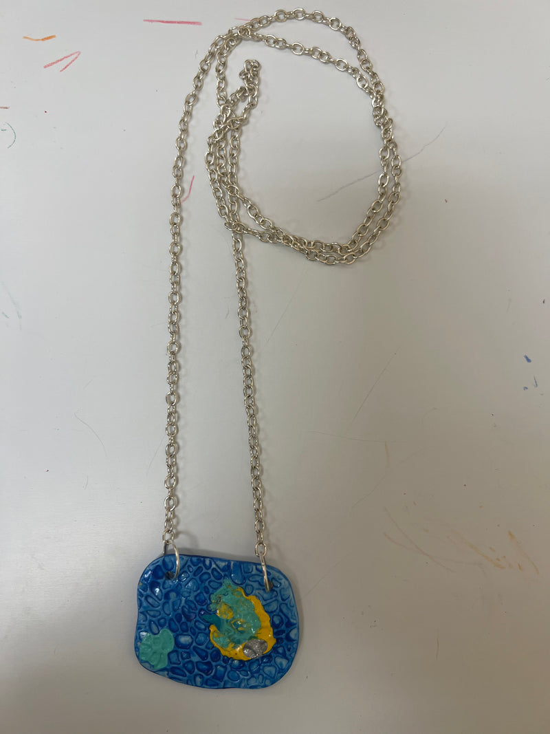 Abstract Necklaces - Blue & Yellow Moon