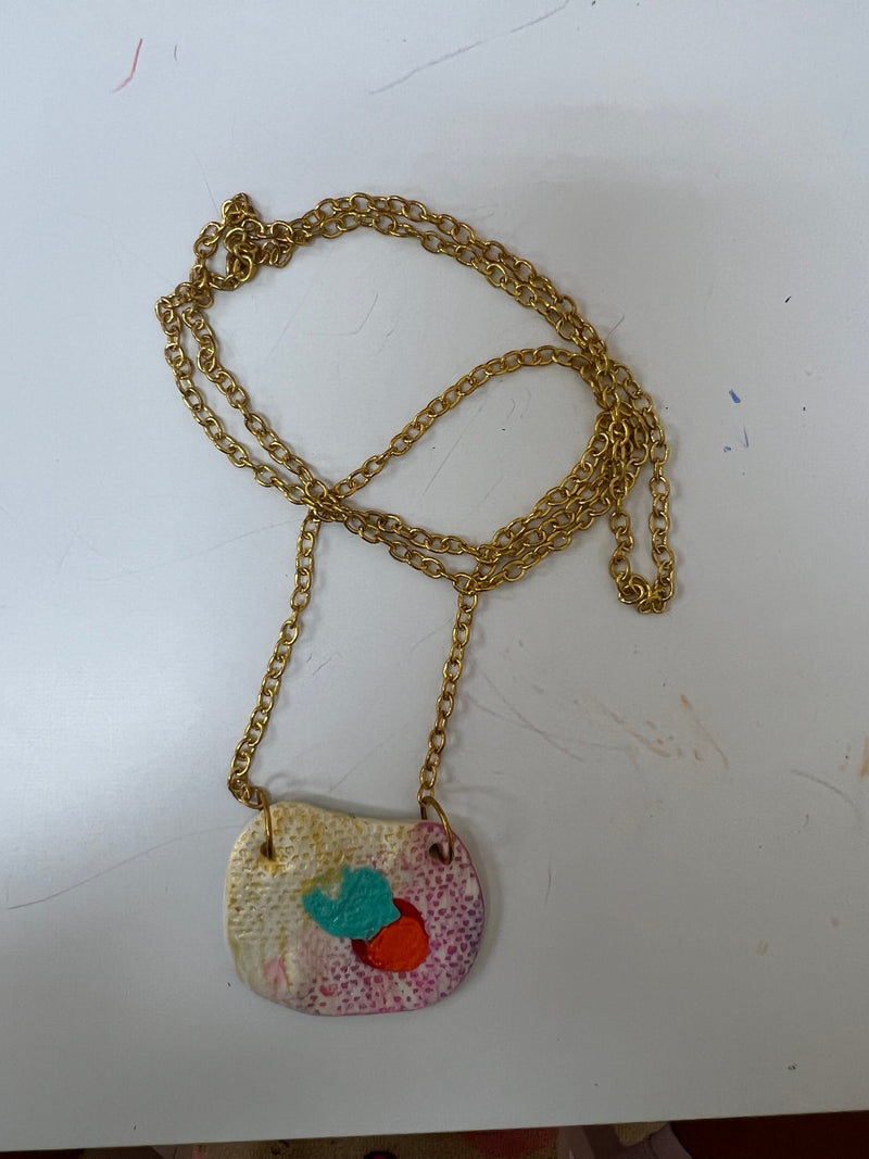 Abstract Necklaces - Pink & Yellow