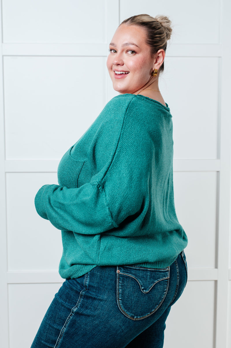 In Stitches Drop Shoulder Sweater*