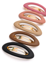 Jumbo Oval Hair Clips Set of 5