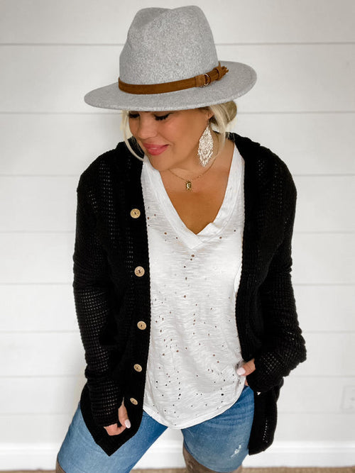 Karsen Boyfriend Cardigan Black