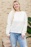 Keep Me Here Knit Sweater In Cream Womens