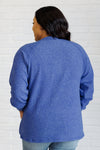 Keeping it Real Brushed Melange Hacci Long Sleeve Tee in Bright Blue*