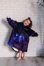 Kids Oversized Hoodie Blanket in Starry Sky*