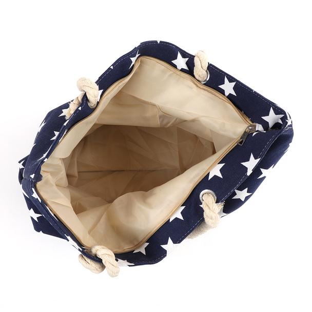 Navy Stars Tote Bag
