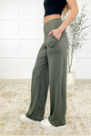 Leg Day Legends Straight Leg Bottoms in Grey Sage