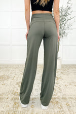 Leg Day Legends Straight Leg Bottoms in Grey Sage