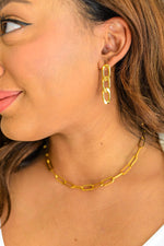 Linked Up Paperclip Earrings Womens