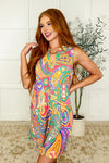 Lizzy Tank Dress in Multi Paisley Mixed Print