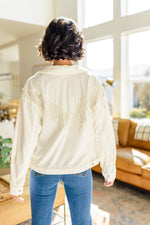 Loretta Rhinestone Fringe Jacket Womens