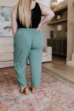 Love Me Dearly High Waisted Pants In Jade Womens