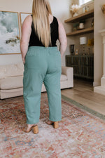 Love Me Dearly High Waisted Pants In Jade Womens