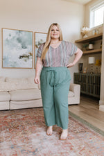 Love Me Dearly High Waisted Pants In Jade Womens