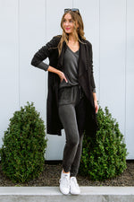 Essential Lounge Top In Black Lava Womens
