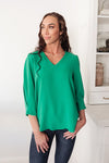 Lucky Chic Top In Kelly Green Womens