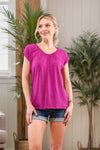Magenta Glitter Vibes Top