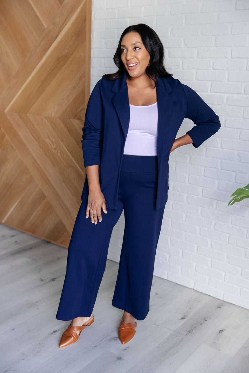 Magic Wide Leg Crop Pants in Navy*