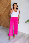 Magic Wide Leg Crop Pants in Hot Pink*