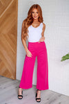 Magic Wide Leg Crop Pants in Hot Pink*