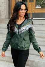 Make Your Move Windbreaker In Olive Womens