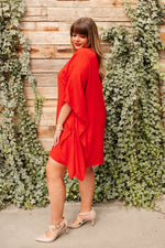 Mallory Dress In Red Womens